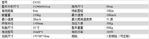电动金凤尘推车C4102