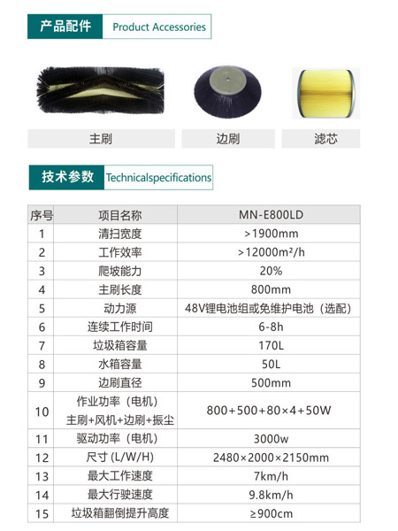 新型全封闭自卸式金凤扫地机MN-E800LD